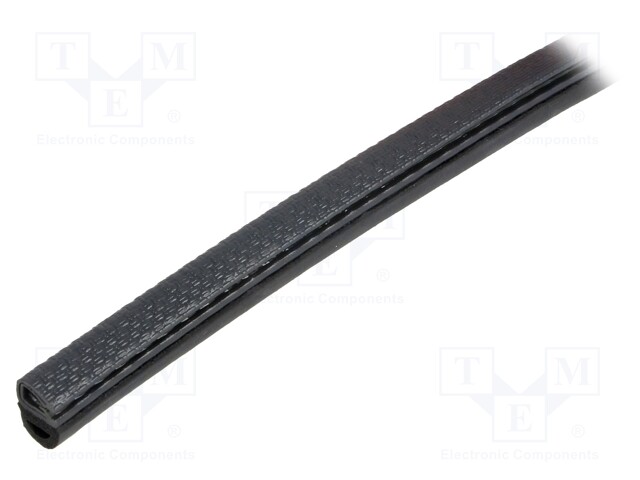 Hole and edge shield; L: 10m; black; H: 9.5mm; Panel thick: 1÷2mm