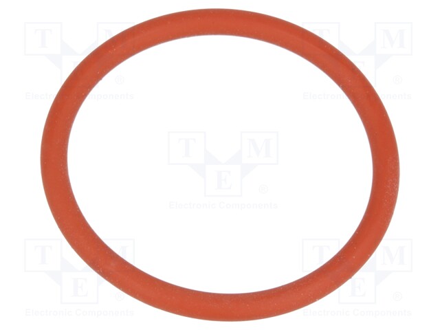 O-ring gasket; VMQ; D: 2mm; Øint: 22mm; M25; red; -60÷250°C