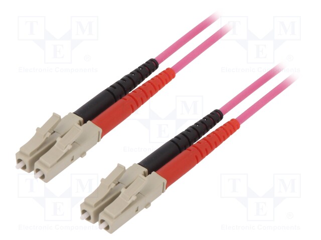 Fiber patch cord; OM4; both sides,LC; 2m; LSZH; violet