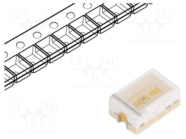 LED; SMD; 1208; red; 25÷63mcd; 3x2x1.3mm; 2.2V; 20mA; λd: 625-635nm