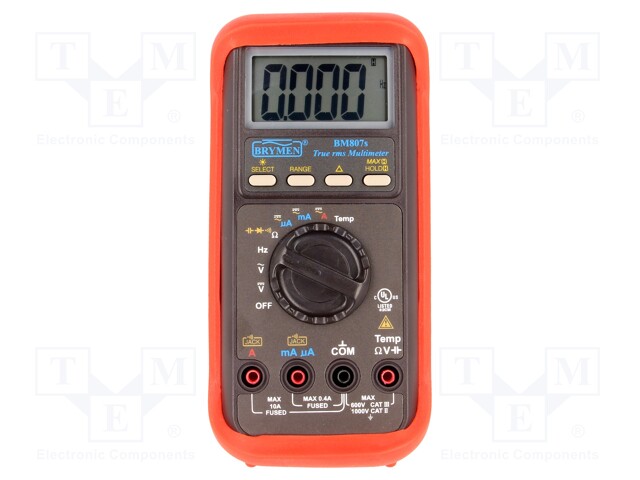 Digital multimeter; LCD 3,75 digit (4000),with a backlit; 3x/s