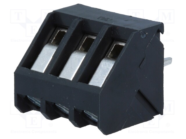 PCB terminal block; angled 45°; 5mm; ways: 3; on PCBs; 0.5÷2.5mm2