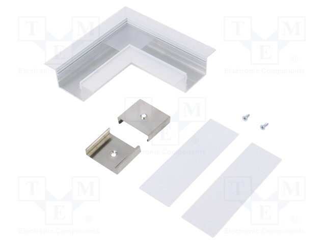 Connector 90°; white; aluminium; Application: VARIO30-05