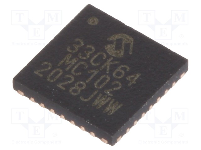 DsPIC microcontroller; SRAM: 8kB; Memory: 64kB; UQFN28