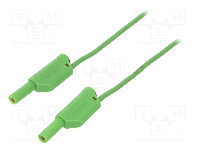 Test lead; PVC; 1m; green; 16A; Cond.cross sec: 1mm2