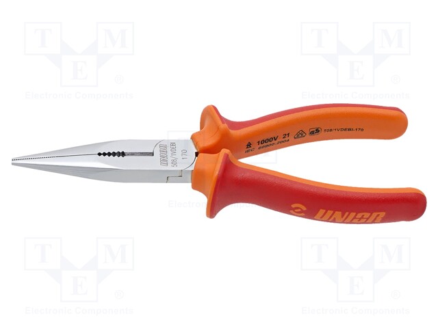 Pliers; side,cutting,half-rounded nose