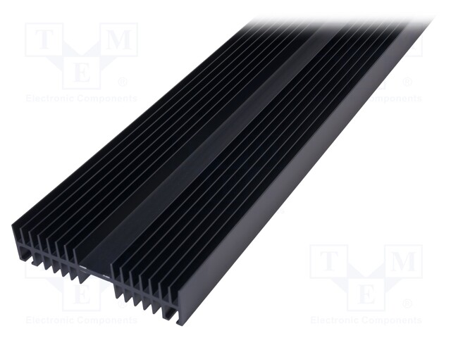 Heatsink: extruded; grilled; black; L: 1000mm; W: 164mm; H: 40mm