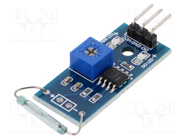Sensor: reed switch; 3.3÷5VDC; 32x19x7mm