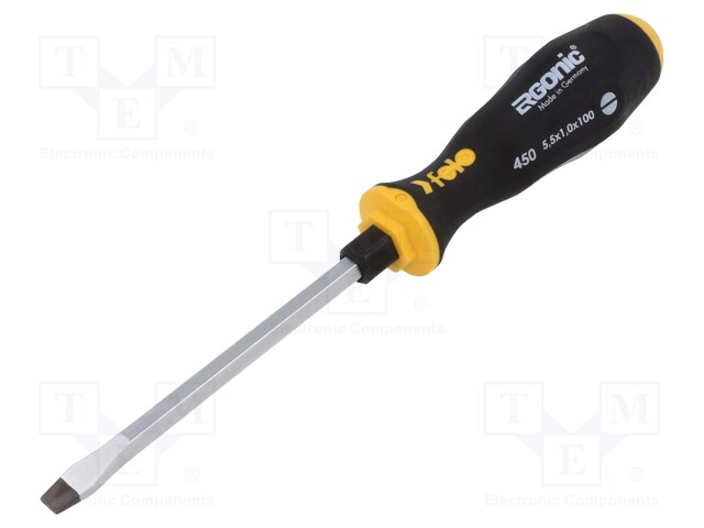 Screwdriver; slot; for impact; 5,5x1,0mm; ERGONIC®