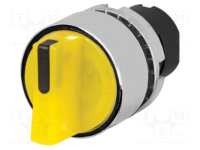 Switch: rotary; 22mm; Stabl.pos: 1; yellow; IP65; prominent; 46