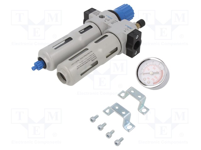 Air preparation set; G 3/8"; inside; 1700l/min; 20um; -10÷60°C