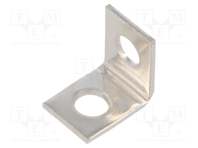 Angle bracket; W: 7.14mm; H: 9.53mm; L: 9.53mm; brass