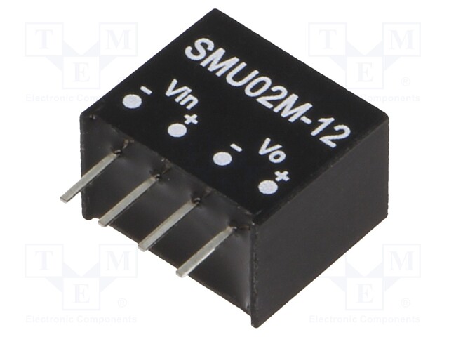 Converter: DC/DC; 2W; Uin: 10.8÷13.2V; Uout: 12VDC; Iout: 33÷167mA