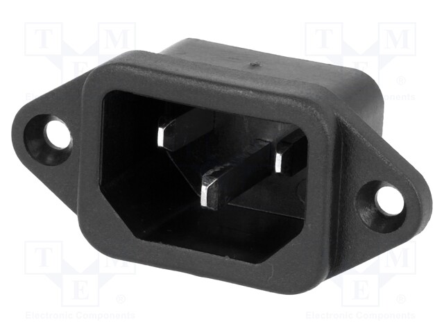 Connector: AC supply; socket; male; 10A; 250VAC; IEC 60320; C14 (E)