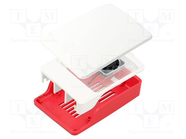 Case; Raspberry Pi 5; Enclos.mat: ABS; Colour: white-red