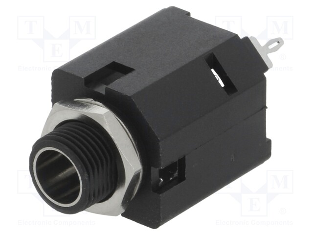 Socket; Jack 6,35mm; female; mono; straight; for panel mounting