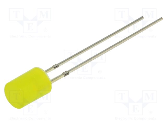 LED; 5mm; yellow; 150mcd; 140°; Front: convex; 2.1÷2.6VDC; -30÷85°C