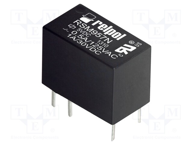 Relay: electromagnetic; SPDT; Ucoil: 5VDC; 0.5A/125VAC; 1A/30VDC