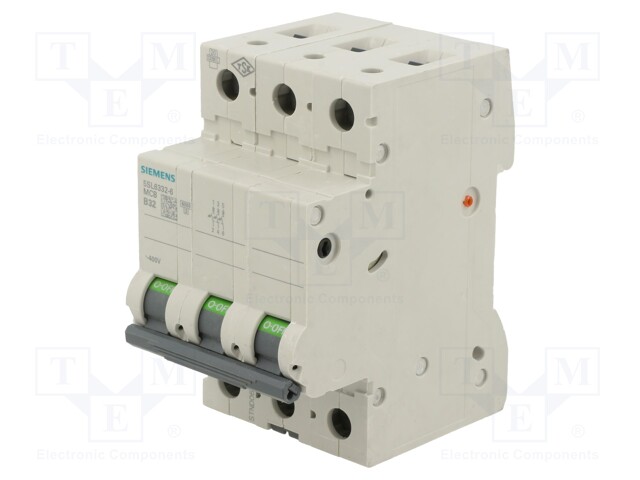 Circuit breaker; 400VAC; Inom: 32A; Poles: 3; DIN; Charact: B; 6kA