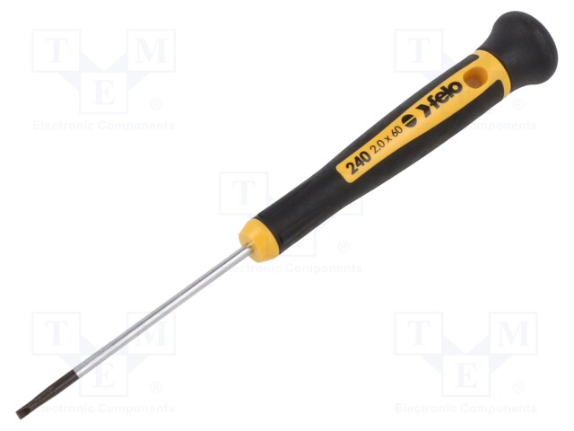 Screwdriver; slot; precision; 2,0x0,4mm