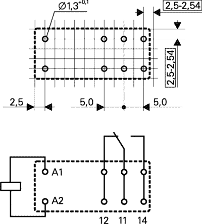 Relay: electromagnetic; SPDT; Ucoil: 12VDC; 16A/250VAC; 16A/24VDC