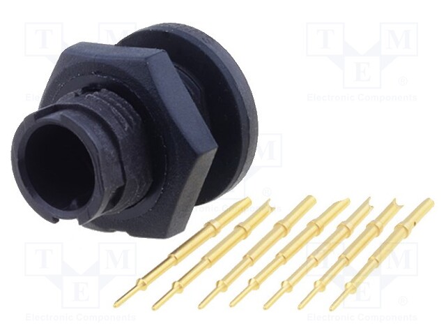 Connector: circular; Series: EN2; socket; male; soldering; PIN: 7; 3A