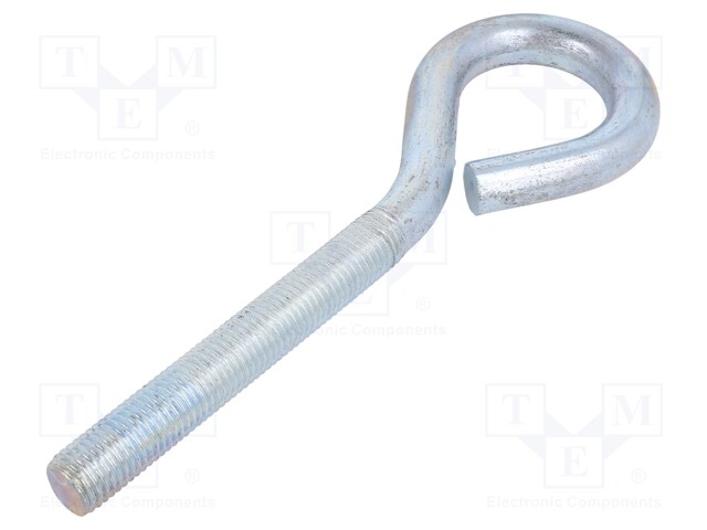 Hook; ring; steel; zinc; Thread len: 110mm; Overall len: 210mm