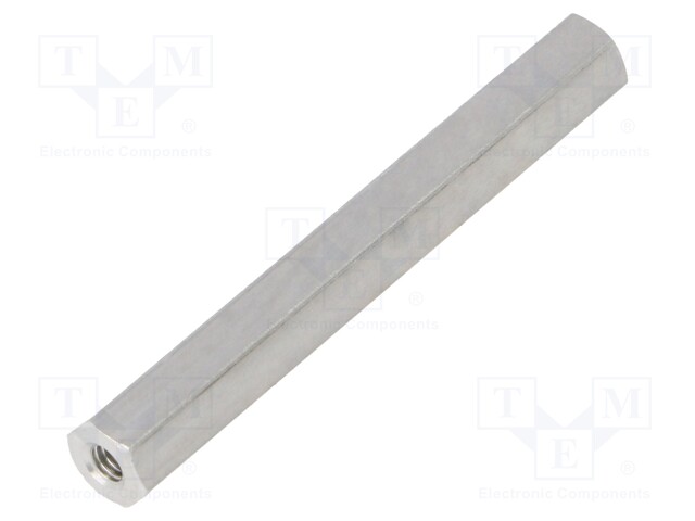 Screwed spacer sleeve; Int.thread: M2,5; 40mm; hexagonal