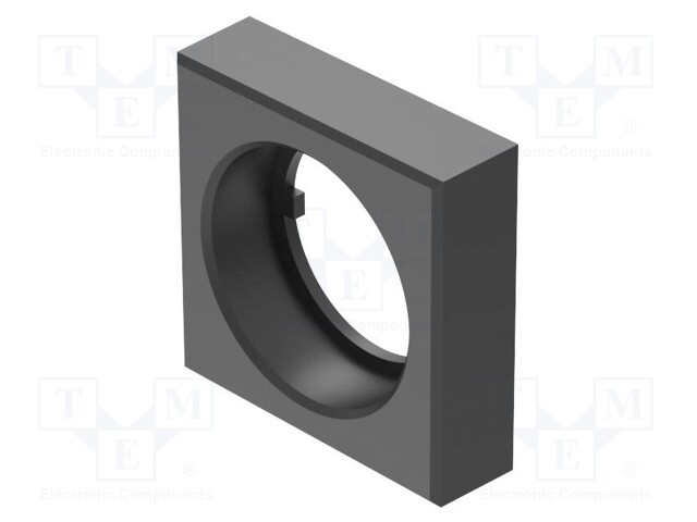 Bezel; black; 24x24mm