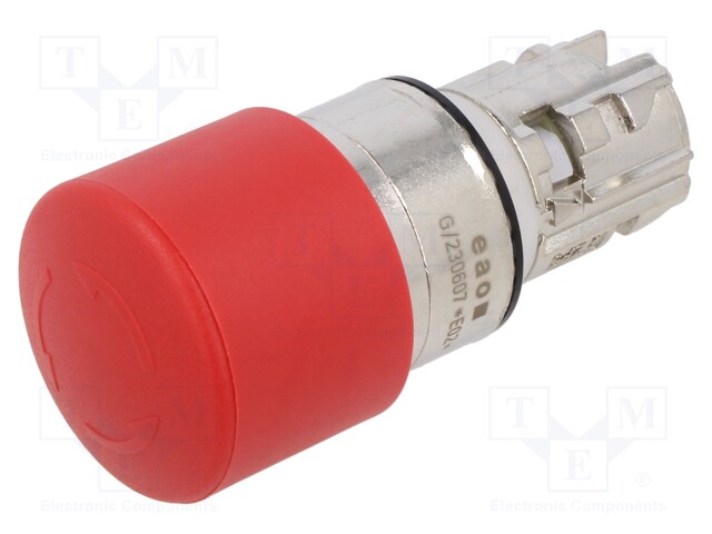 Switch: emergency stop; Stabl.pos: 2; 22mm; red; IP66,IP67,IP69K