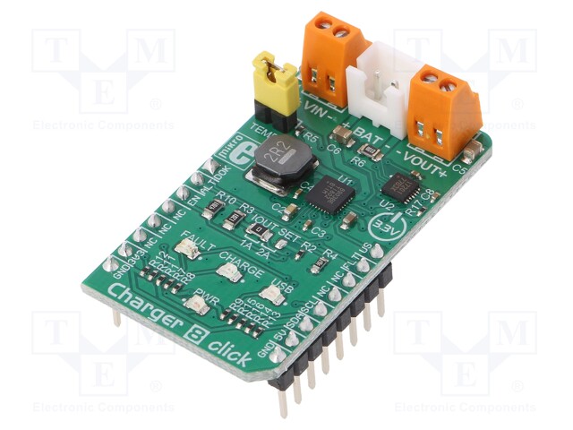 Click board; charger; GPIO,I2C; MAX17201,MAX8903B; 3.3/5VDC