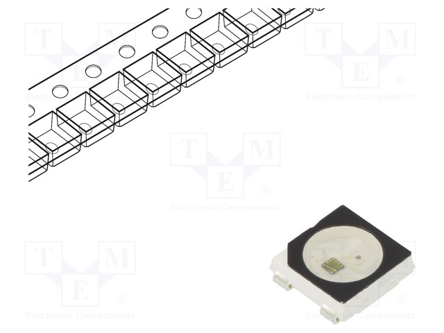 LED; SMD; 5050,PLCC4; RGB; 5x5x1.6mm; Variant: tricolour