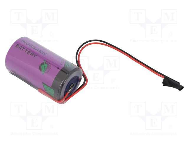 Battery: lithium (LTC); 3.6V; D; cables; Ø32.9x61.5mm; 19000mAh