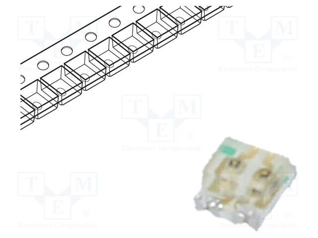 LED; SMD; 0605; yellow/green; 1.25x1.6x0.65mm; 120°; 20mA