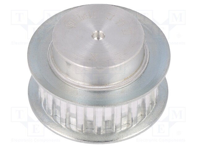 Belt pulley; T5; W: 10mm; whell width: 21mm; Ø: 31mm; aluminium; ZRS