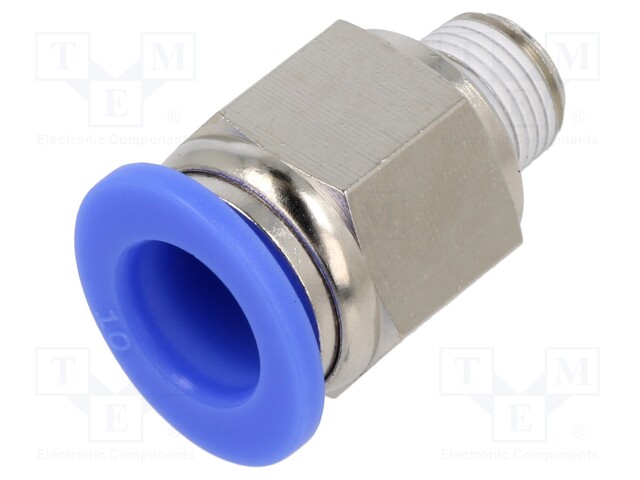 Push-in fitting; straight; -0.95÷15bar; Mat: nickel plated brass