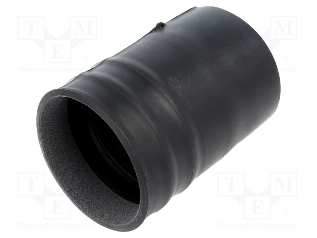 Heat shrink boot; straight,glued; L: 130mm; black; elastomer