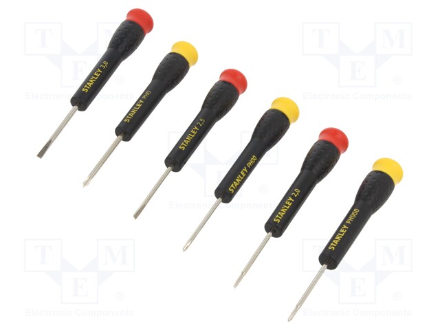 Kit: screwdrivers; Pcs: 6; precision; Phillips,slot