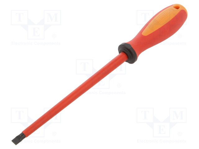 Screwdriver; insulated; slot; 8,0x1,2mm; Blade length: 175mm