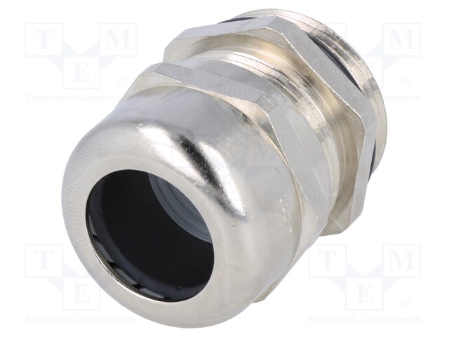 Cable gland; PG21; IP68; Mat: brass; Body plating: nickel