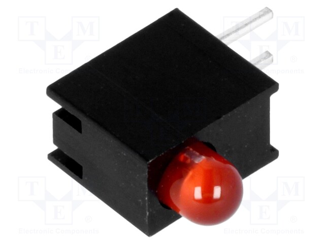 LED; in housing; red; 3mm; No.of diodes: 1; 20mA; Lens: diffused,red