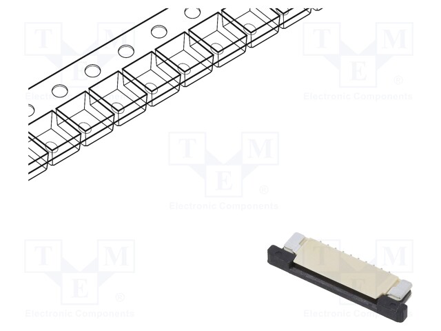 Connector: FFC/FPC; Plating: selectively gold plated; SMT; PIN: 10