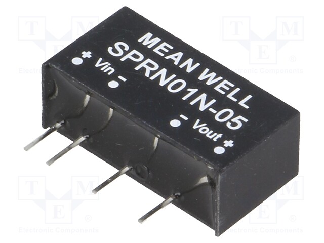 Converter: DC/DC; 1W; Uin: 22.8÷26.4V; 5VDC; Iout: 0÷200mA; SIP6