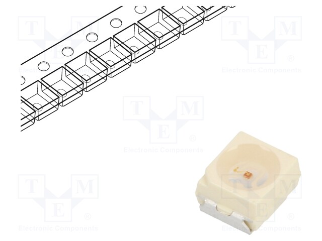 LED; SMD; 3528,PLCC2; green; 11.2÷18mcd; 3.5x2.8x1.75mm; 120°; 10mA