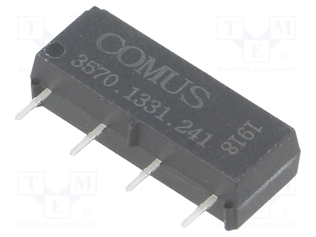 Relay: reed; SPST-NO; Ucoil: 24VDC; 500mA; max.150VDC; 10W; THT; SIP