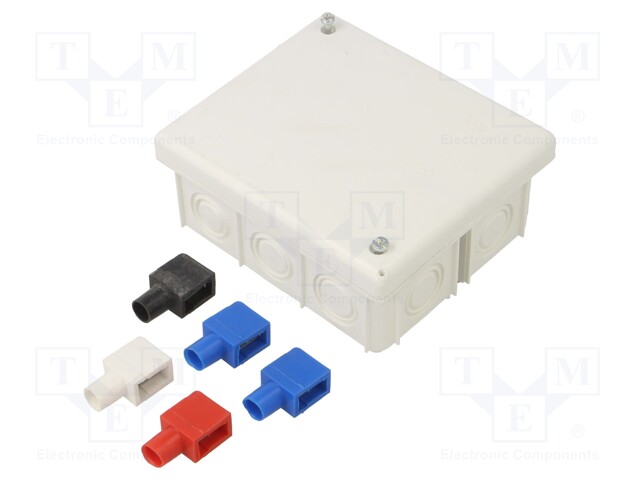 Enclosure: junction box; X: 80mm; Y: 95mm; Z: 40mm; wall mount; IP20