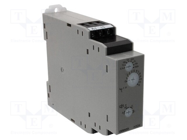 Timer; 0,1s÷1200h; SPDT; 250VAC/5A; 24÷240VAC; 24÷240VDC; DIN; IP20