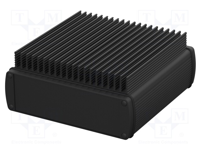 Enclosure: with panel; with heatsink; ALUBOS 1600; X: 169mm; black