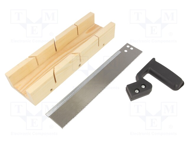 Mitre box; Kit: woodcutting saw; 50mm