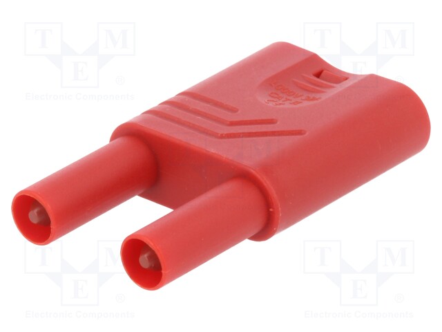 Stackable safety shunt; banana 4mm socket x2; 32A; 1kVAC; 1kVDC